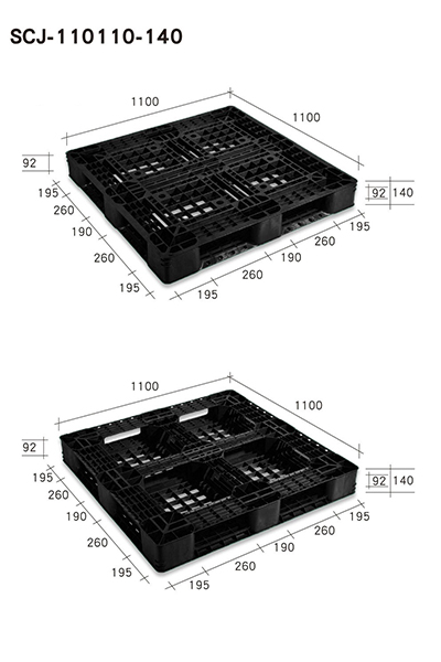 田字型塑膠棧板SCJ-110110-140