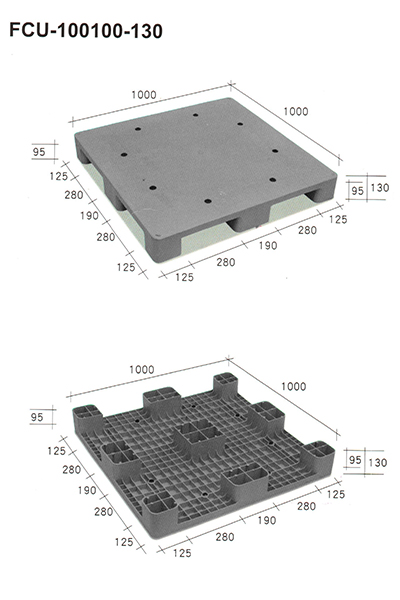 FCU-100100-130九宮型塑膠棧板