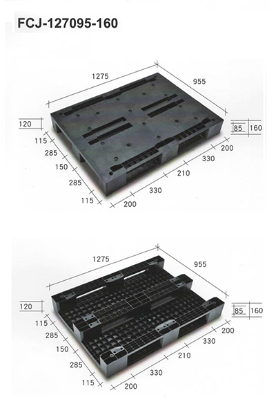 FCJ-127095-160四叉口川字型塑膠棧板