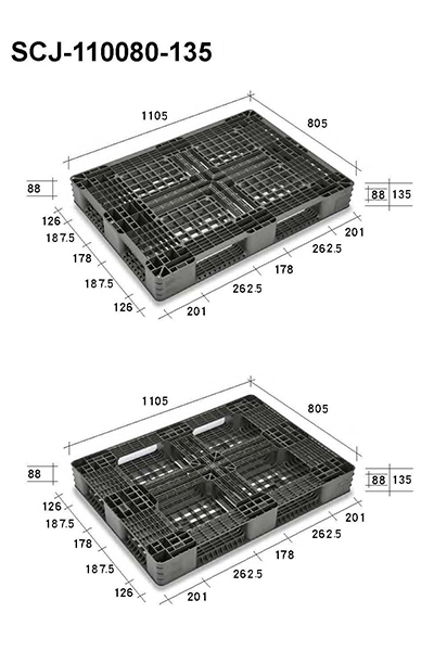 SCJ-110080-135田字型塑膠棧板